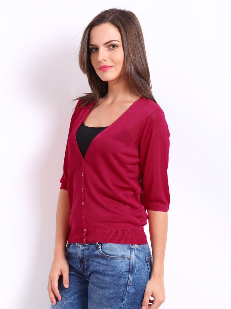 United Colors of Benetton Women Red Cardigan