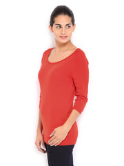United Colors of Benetton Women Coral Red Top