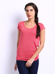 United Colors of Benetton Women Coral Pink Top