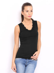 United Colors of Benetton Women Black Sleeveless Top