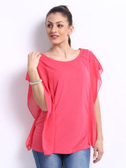 United Colors of Benetton Women Coral Pink Top