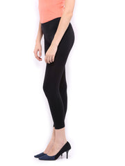 United Colors of Benetton Women Black Nylon Stretch Leggings