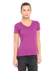 United Colors of Benetton Women Purple T-shirt