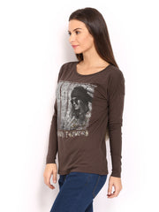 United Colors of Benetton Women Brown Printed Top