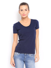 United Colors of Benetton Women Navy T-shirt