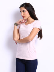 United Colors of Benetton Women Light Pink T-shirt