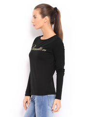 United Colors of Benetton Women Black T-shirt