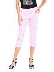 United Colors of Benetton Women White &amp; Pink Printed Capris