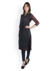 Uptown Galeria Women Black Kurta