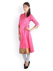 Uptown Galeria Women Pink Kurta