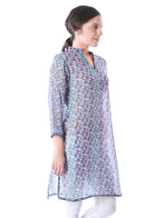 Uptown Galeria Women Blue Printed Kurta