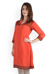 Uptown Galeria Women Orange Kurta