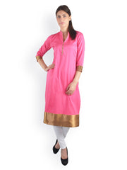 Uptown Galeria Women Pink Kurta