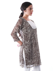 Uptown Galeria Women Brown Printed Kurta