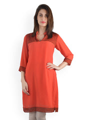 Uptown Galeria Women Orange Kurta