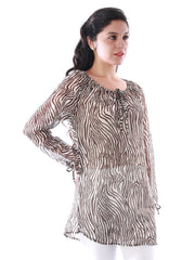Uptown Galeria Women Brown Printed Tunic