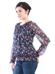 Uptown Galeria Women Blue Printed Top