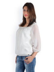 Uptown Galeria Women White Top