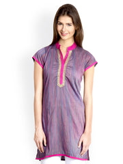 VANI Women Purple Printed Kurti