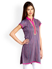 VANI Women Purple Printed Kurti