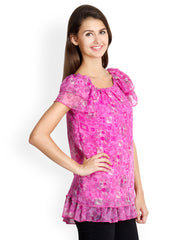 VANI Women Pink Printed Top