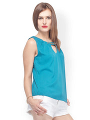 Veni Vidi Vici Women Teal Blue Top