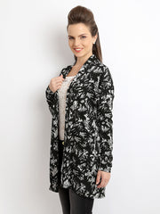 Vero Moda Black &amp; Grey Jacquard Shrug