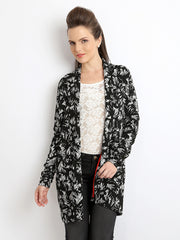 Vero Moda Black &amp; Grey Jacquard Shrug