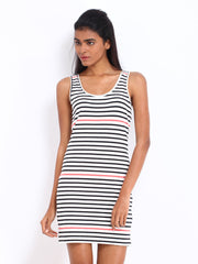 Vero Moda Black &amp; White Striped Tailored Dress