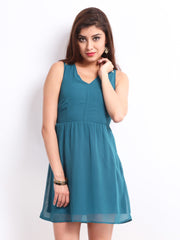 Vero Moda Blue Fit &amp; Flare Dress