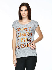 Vero Moda Grey Printed Top