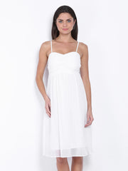 Vero Moda White Fit &amp; Flare Dress
