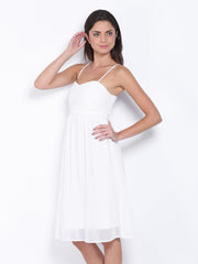 Vero Moda White Fit &amp; Flare Dress