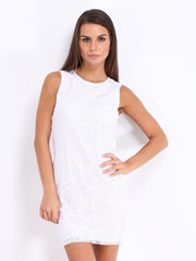 Vero Moda White Lace Sheath Dress