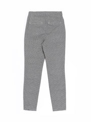 Vero Moda Women Black &amp; Cream Coloured Printed Trousers