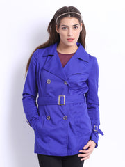 Vero Moda Women Blue Star Trench Coat