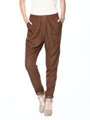 Vero Moda Women Brown Slim Fit Trousers