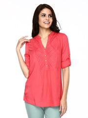 Vero Moda Women Coral Pink Tunic