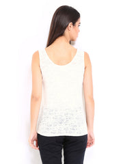 Vero Moda Women Off-White Printed Top