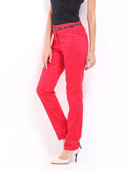 Vero Moda Women Red Naomi Trousers