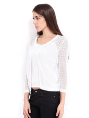 Vero Moda Women White Cardigan