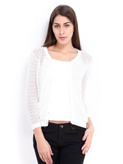 Vero Moda Women White Cardigan