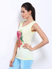 Vero Moda Women Yellow Printed Top