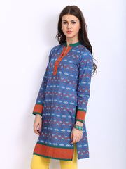 Vishudh Women Blue Printed Kurta
