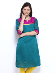 Vishudh Women Green Kurta