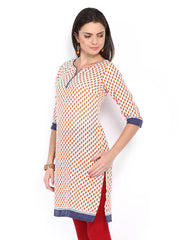 Vishudh Women Off-White Printed Kurta