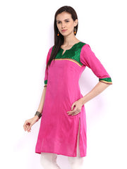 Vishudh Women Pink Kurta