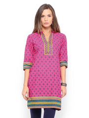 Vishudh Women Pink Printed Kurta