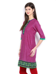 Vishudh Women Pink Printed Kurta