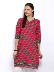 Vishudh Women Pink Printed Kurta